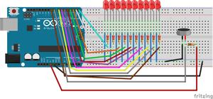 Индикатор громкости звука на Arduino