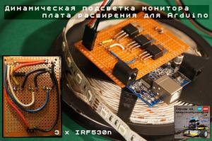 Динамическая фоновая подсветка для монитора
