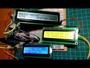 Одновременная работа трех LCD дисплеев